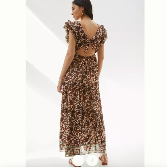 House of Harlow 1960 Mirabelle Ruffled Maxi Dress - Picture 1 of 7